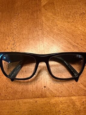 PRADA Black Full-Rim Rectangular Eyeglass Frames